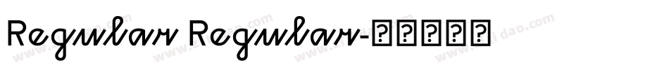 Regular Regular字体转换